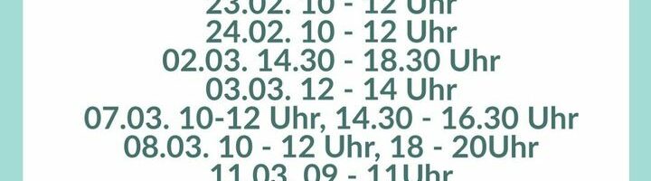 Auch in den Ferien sind wir für euch da!